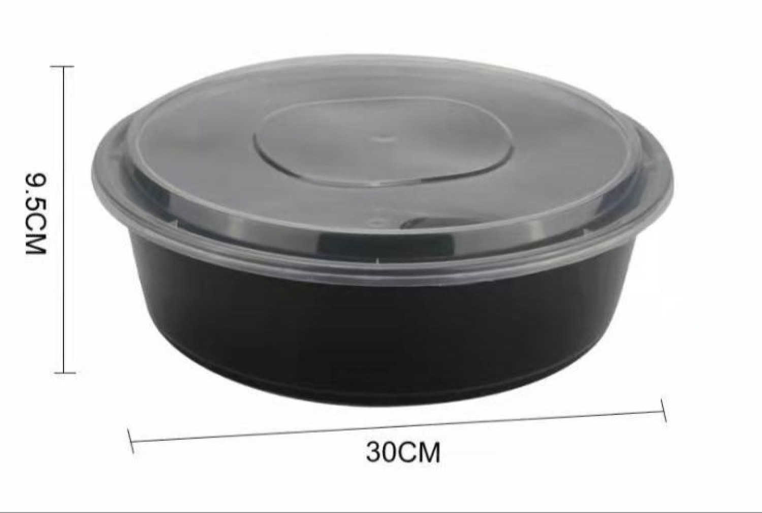 Microwaveable Container Black 4000ml
