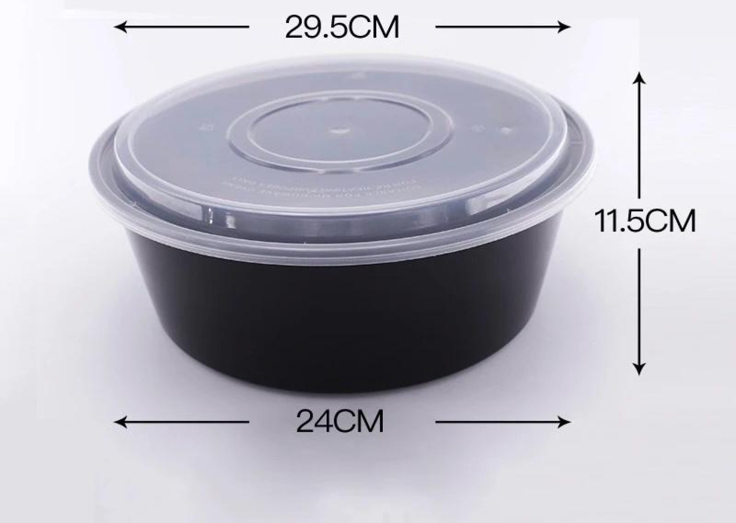 Microwaveable Container Black 4500ml
